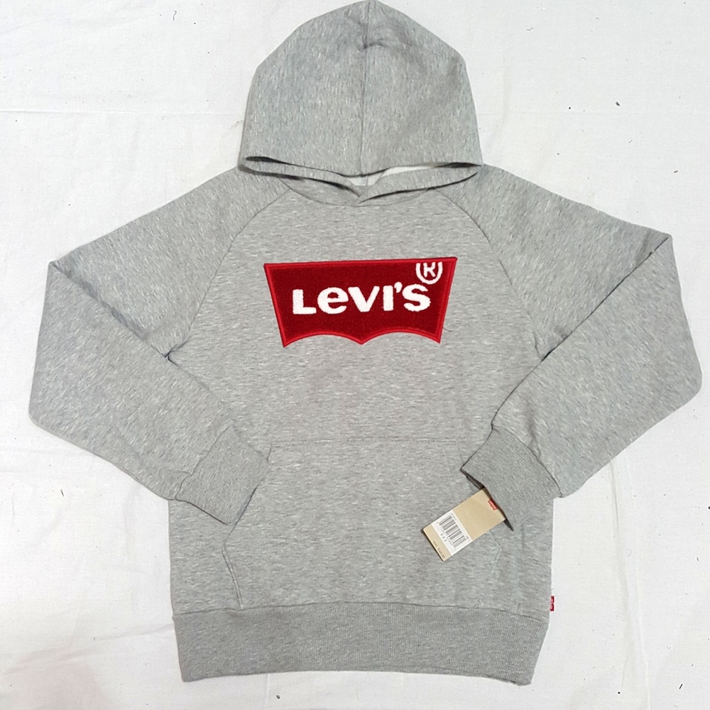 Levi's Kids Otto Pullover Hoodie Grey 919010-306 L - Picture 2 of 8